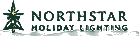 Northstar Holiday Lighting logo with a dark evergreen/starburst emblem and stacked dark-green wordmark.