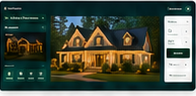 Instant Mockup Studio product interface thumbnail with illuminated house image.