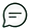 Custom outlined speech bubble with message lines.
