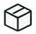 Custom outlined isometric package/storage cube.